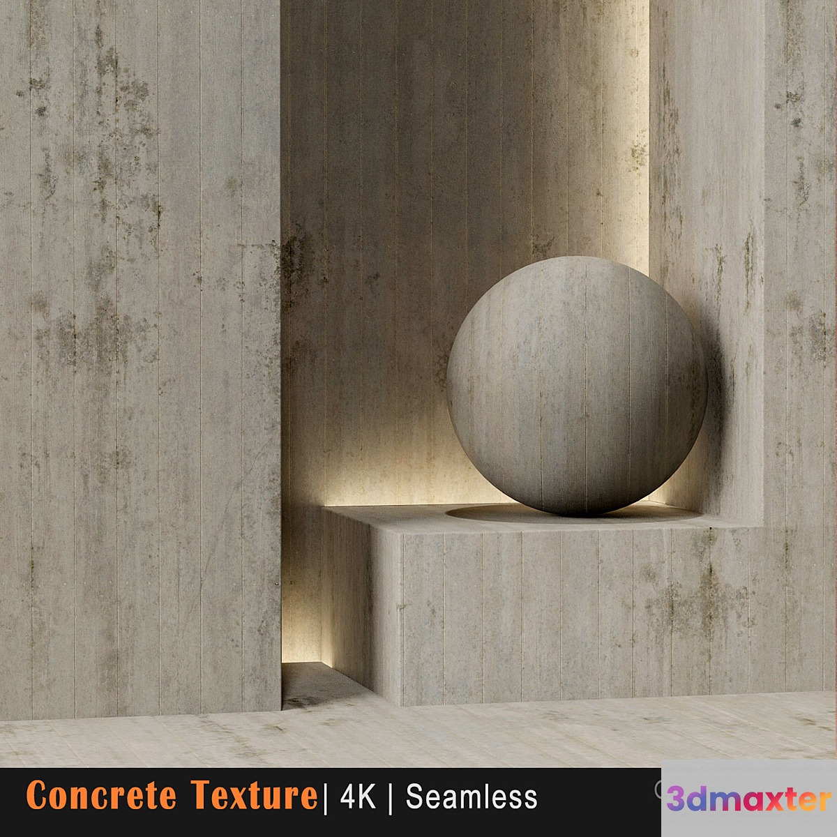 Concrete texture06-concrete tiles 3D Max