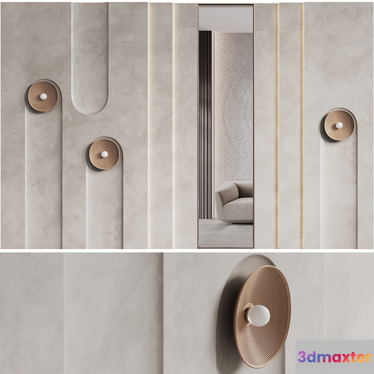 Decorative wall panel - No.5 3D Max