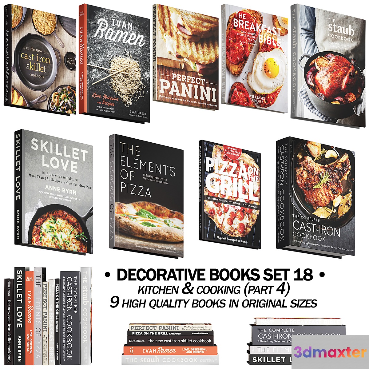 147 decorative books set 18 kitchen and cooking P04