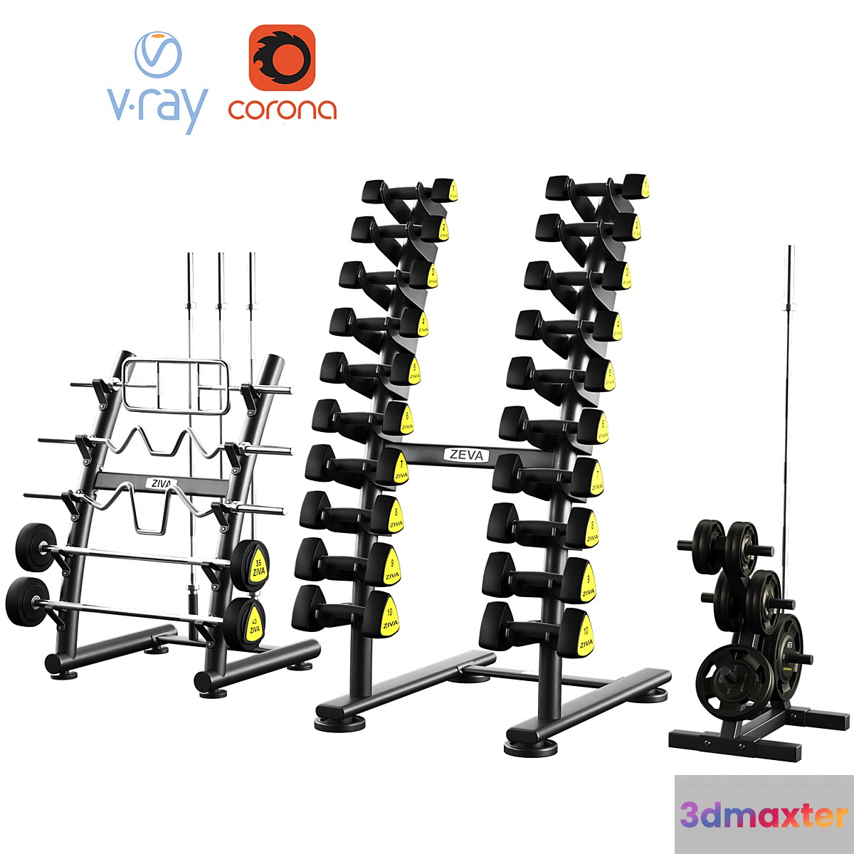 Dumbbell barbell set ZIVA