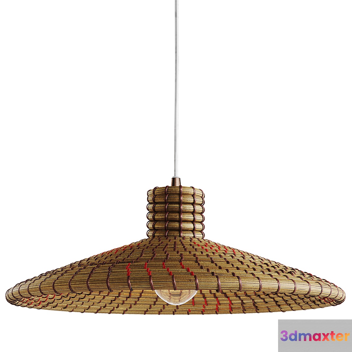 Sonder Living Nellcote Dome Pendant with Wood Accents 3D Max