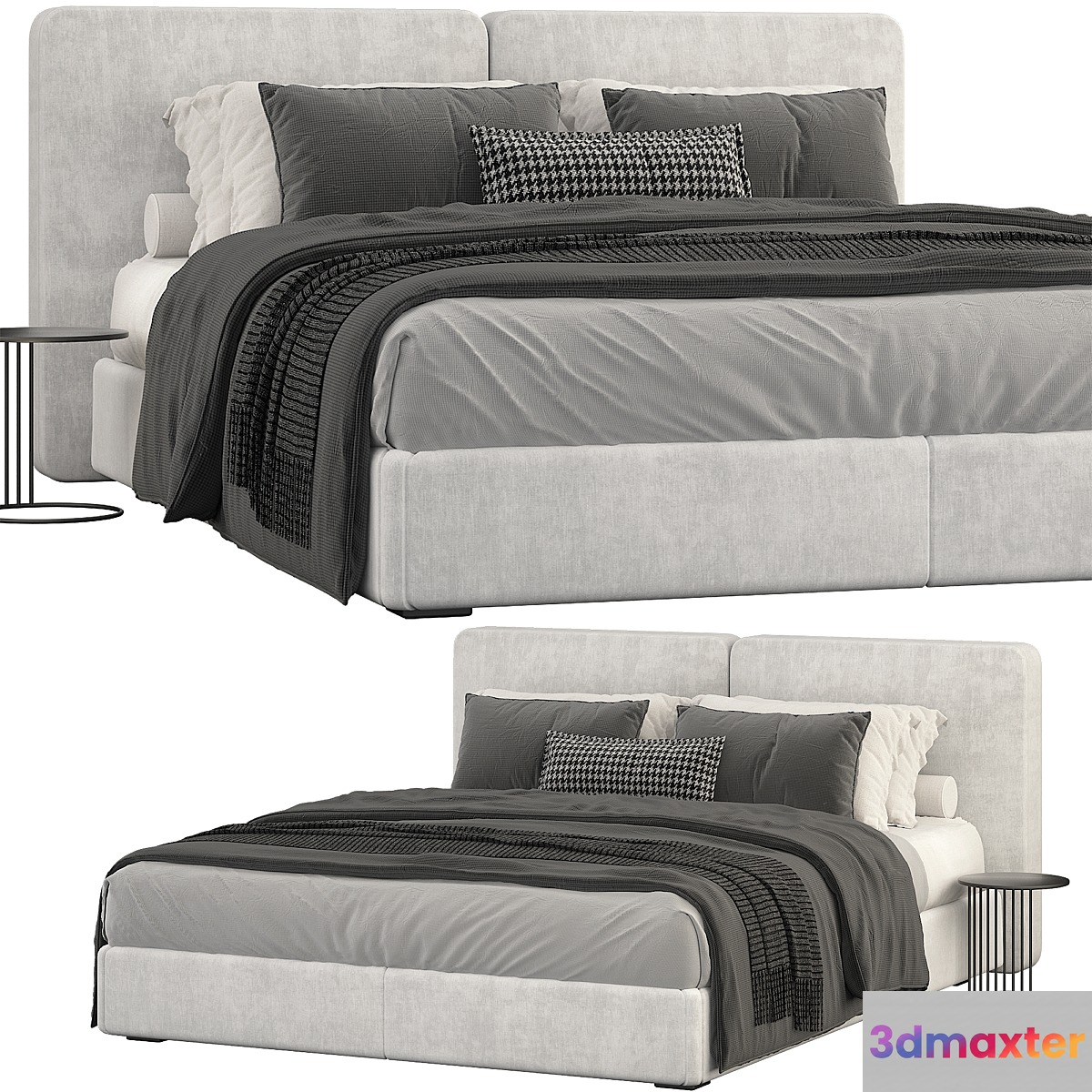 Minotti tatlin bed 3D Max