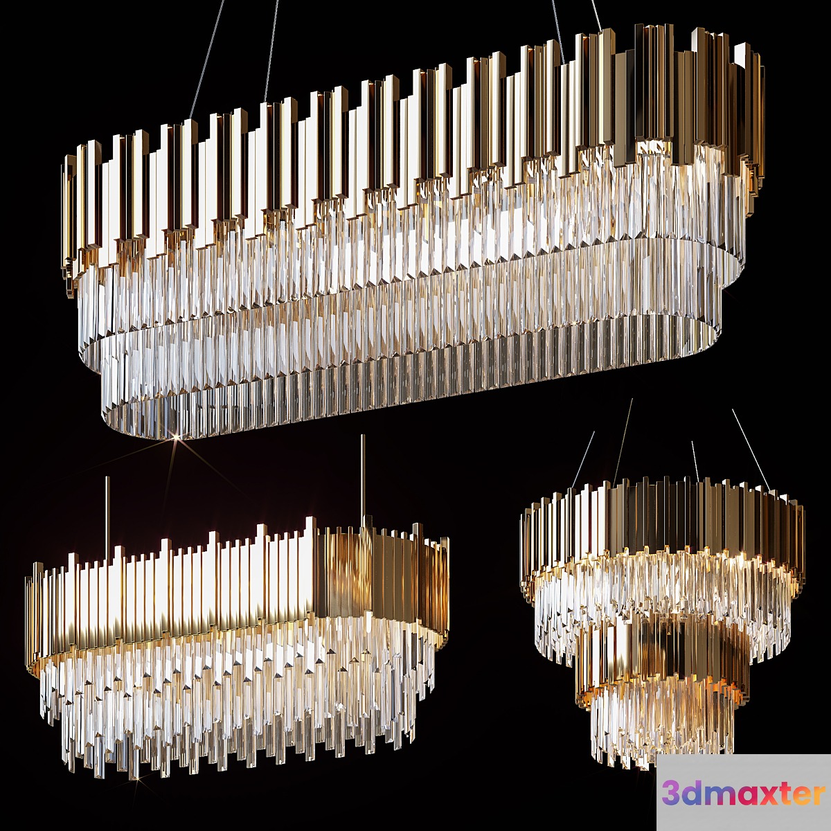 Pendant chandeliers Empire Suspension 3D Max