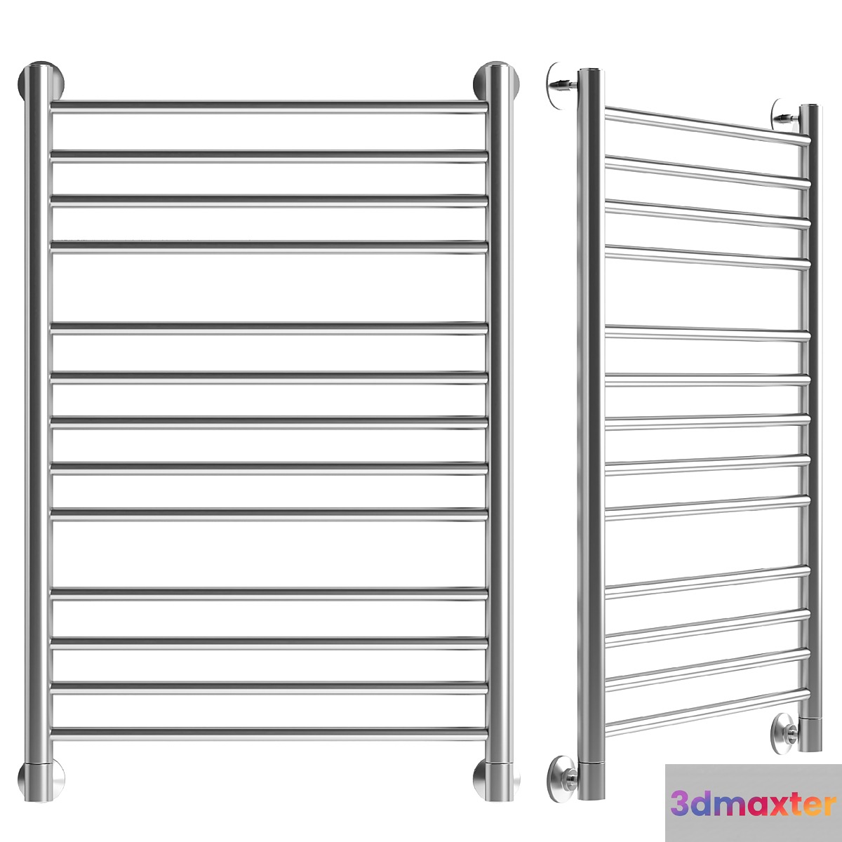 Water heated towel rail EWRIKA Safo B 80x50 chrome 3D Max