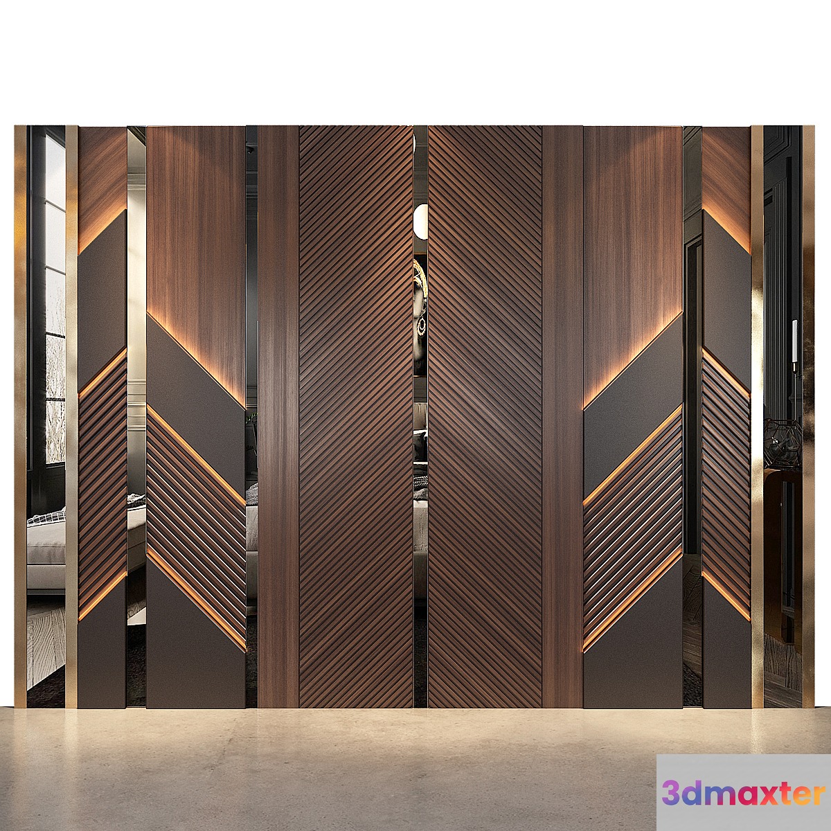 wall panels | set 110 3D Max