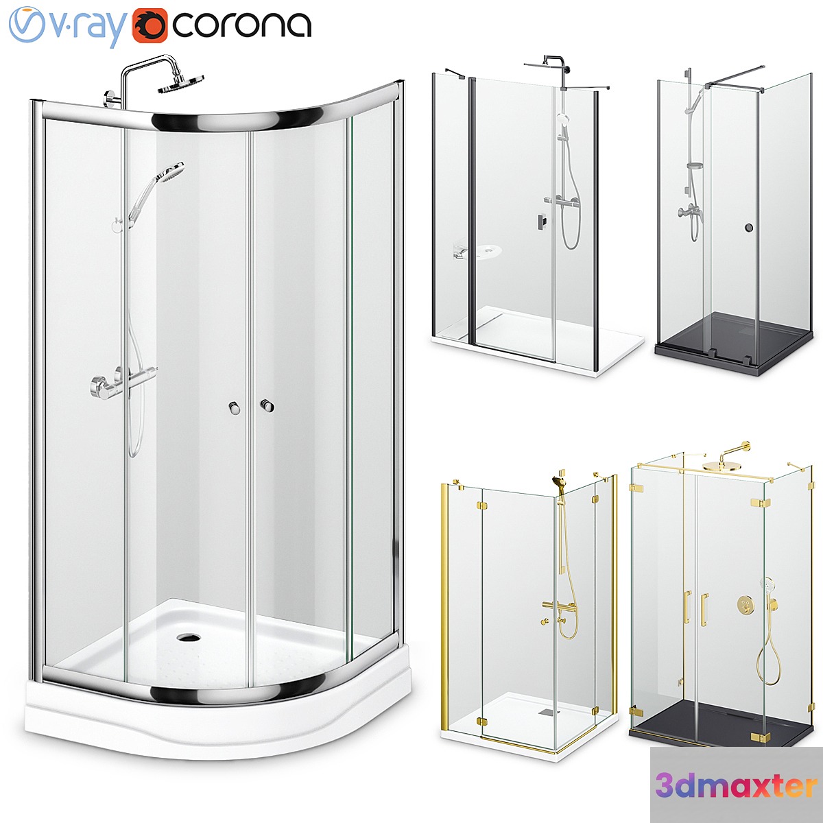 Shower enclosures and doors Radaway set 164