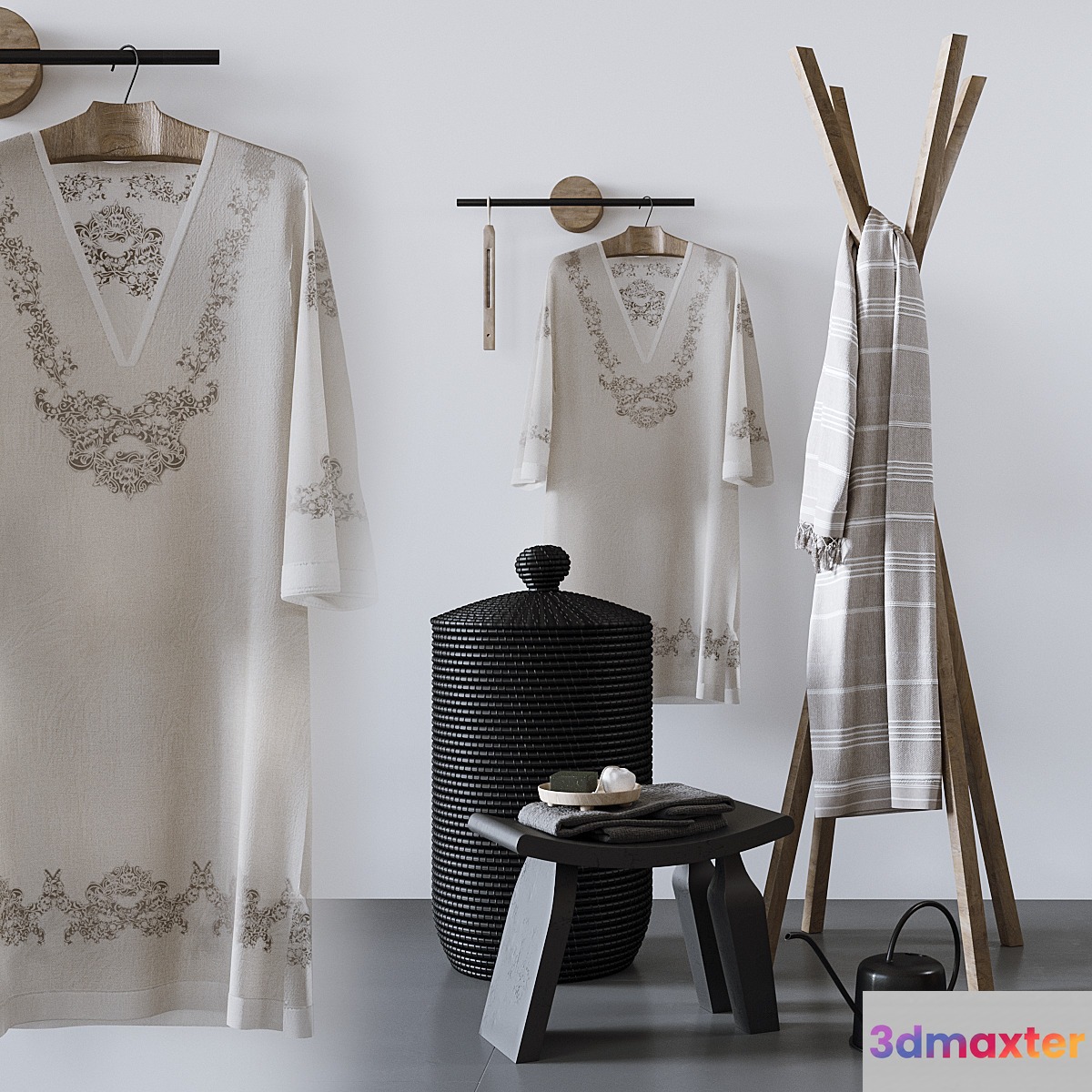 La Redoute decorative bathroom set 3D Max