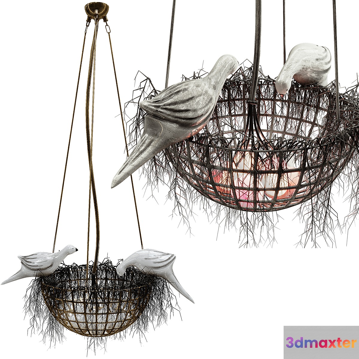 Bird Nest Pendant Light - No.4