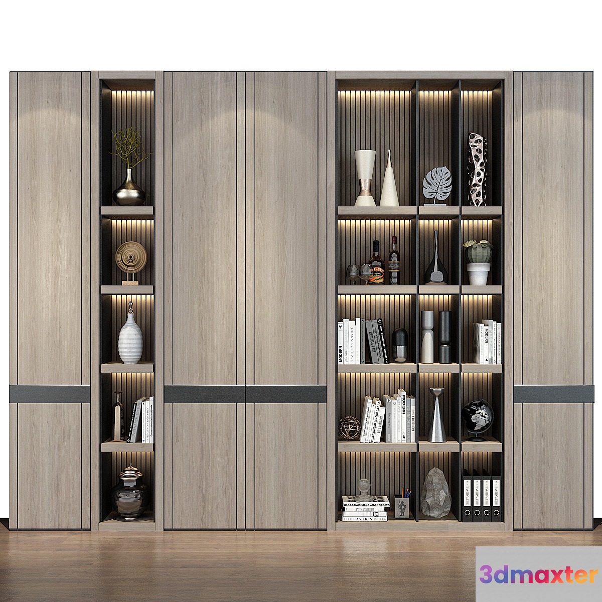 Modern luxury wooden bookshelf GHS-2358 - No.3