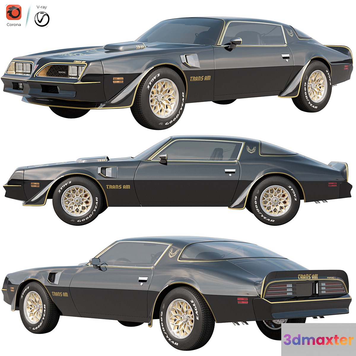 Pontiac Firebird Trans Am 1977 3D Max