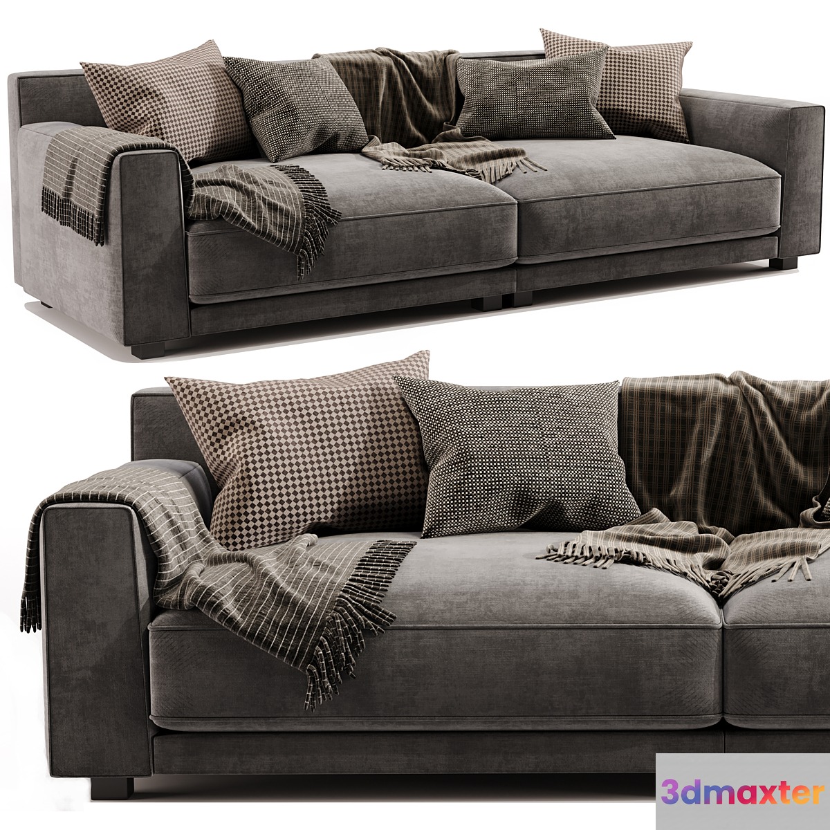 Jesse Daniel Chaise 2 Seater Sofa 3D Max