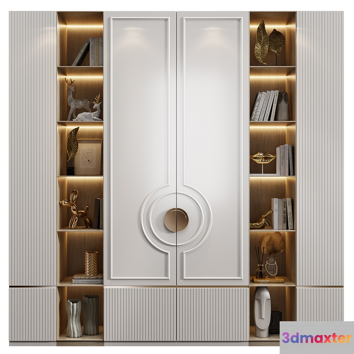 Neoclassical wardrobe 08 3D Max