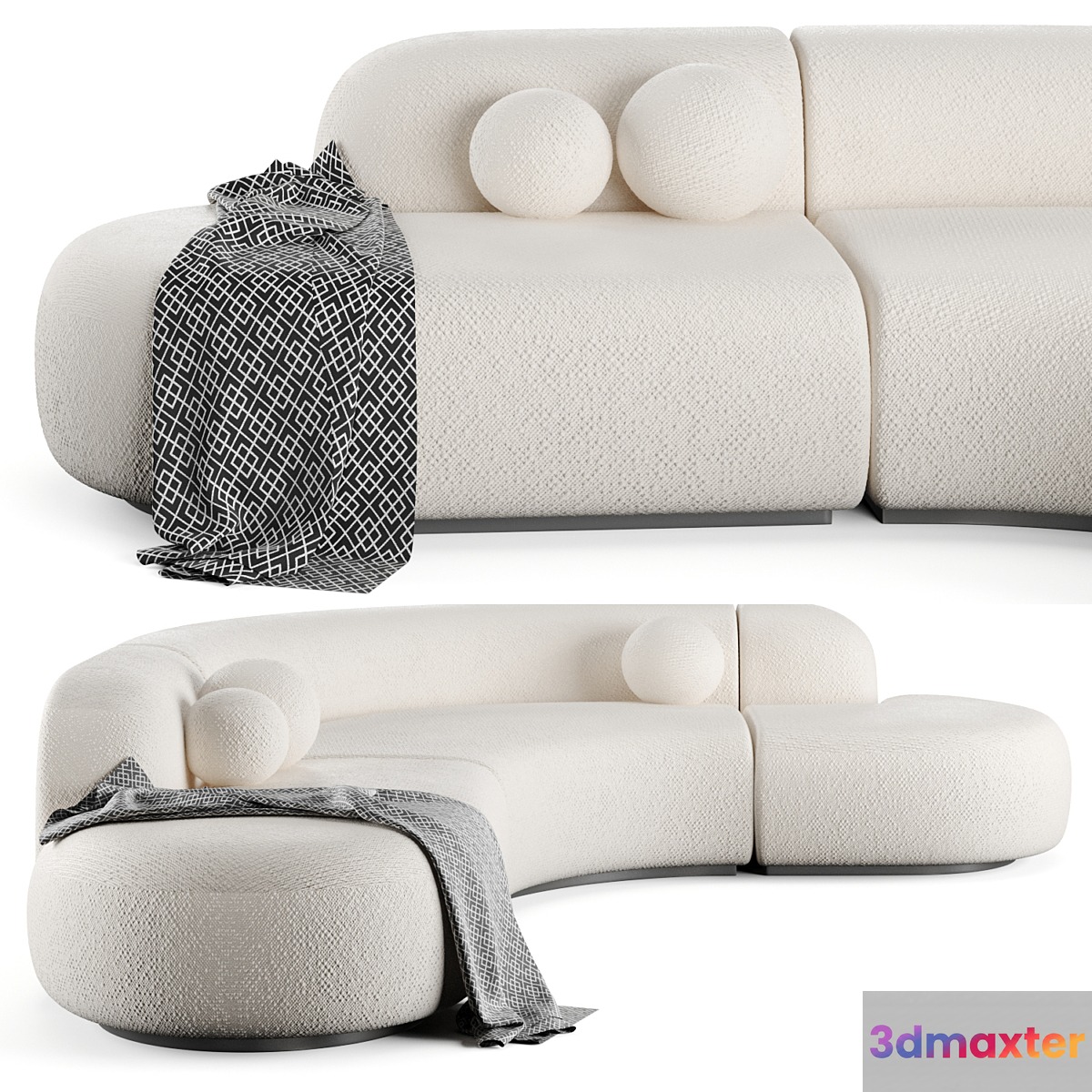 Bjorn Sofa Boucle Cream fabric