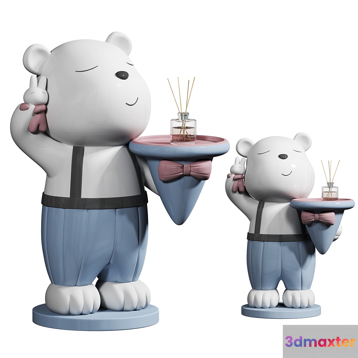 Bear ornaments ceramic ornaments shelf tray 3D Max