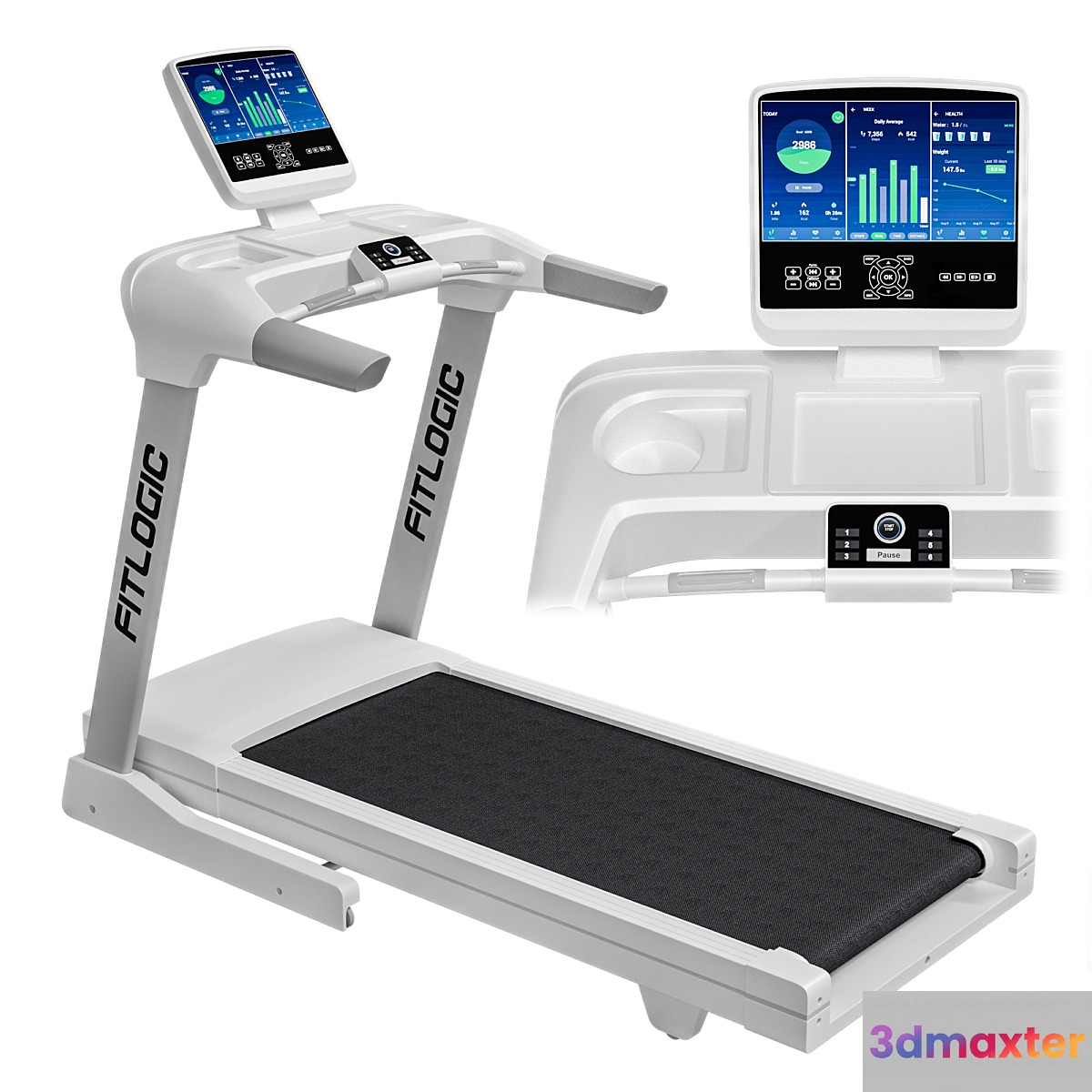 Treadmill FitLogic White