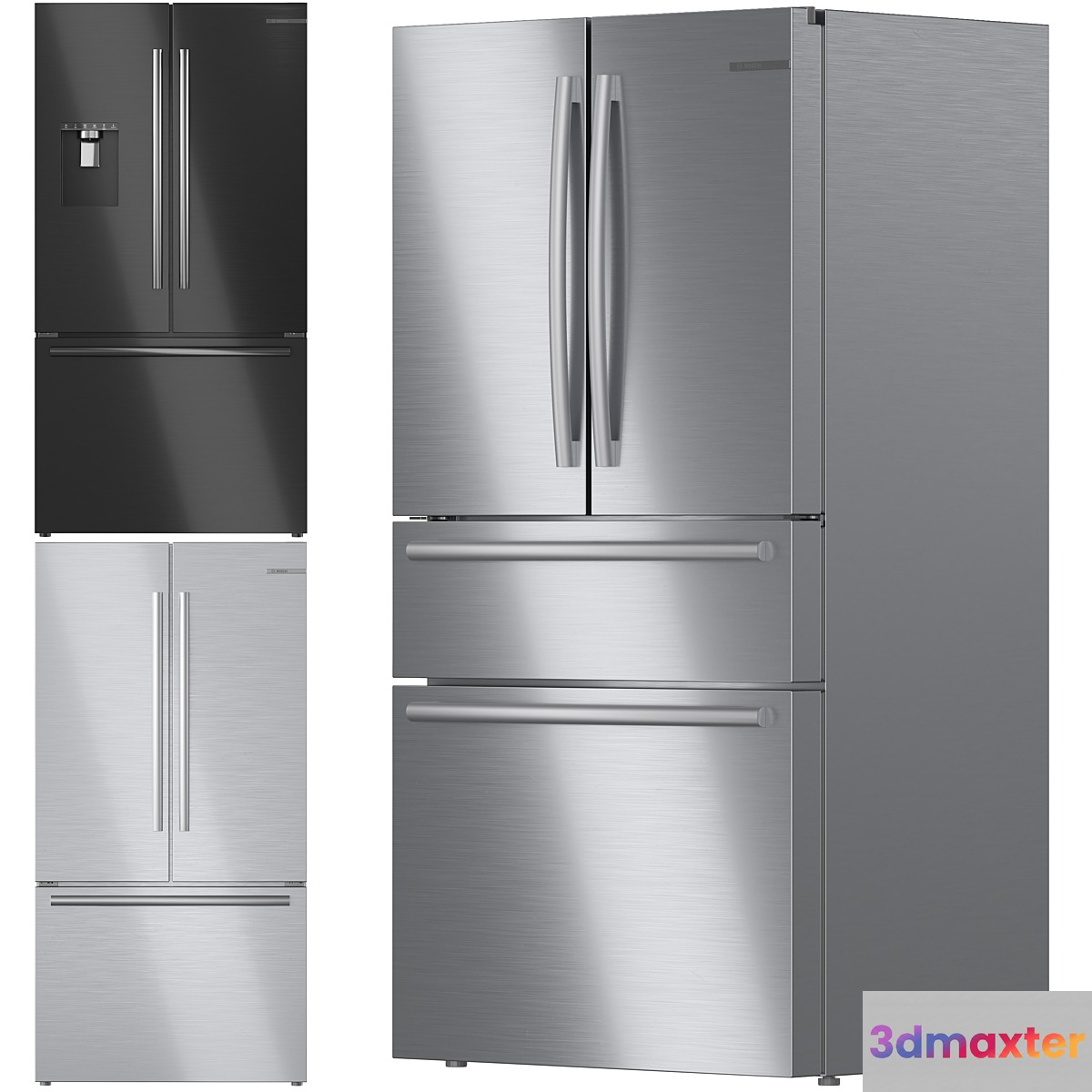 Bosch Refrigerator Collection 01 3D Max