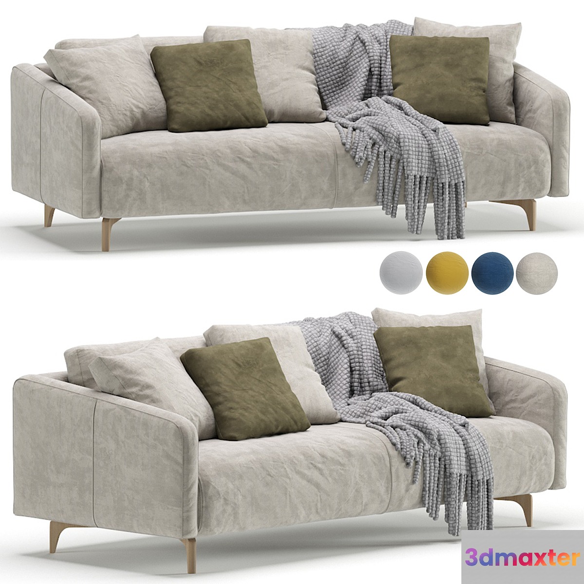 Sofa Ljeri Barhat Beige By Divan.ru _ Sofa Ljeri 3D Max