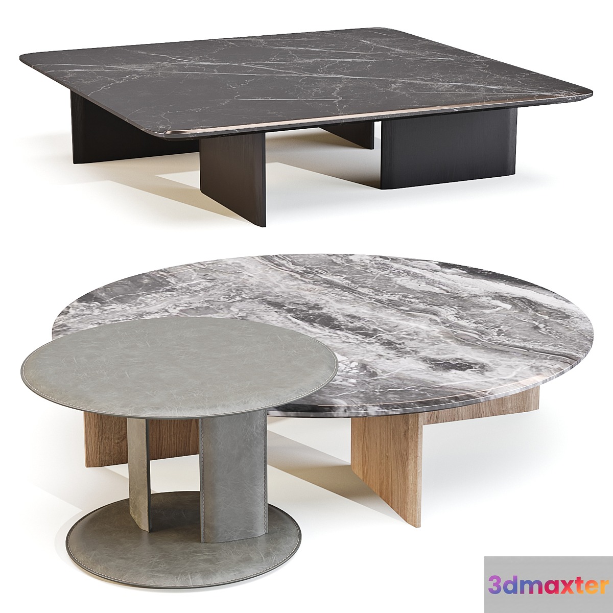 Poliform: Mush - Coffee and Side Table Set 01 3D Max