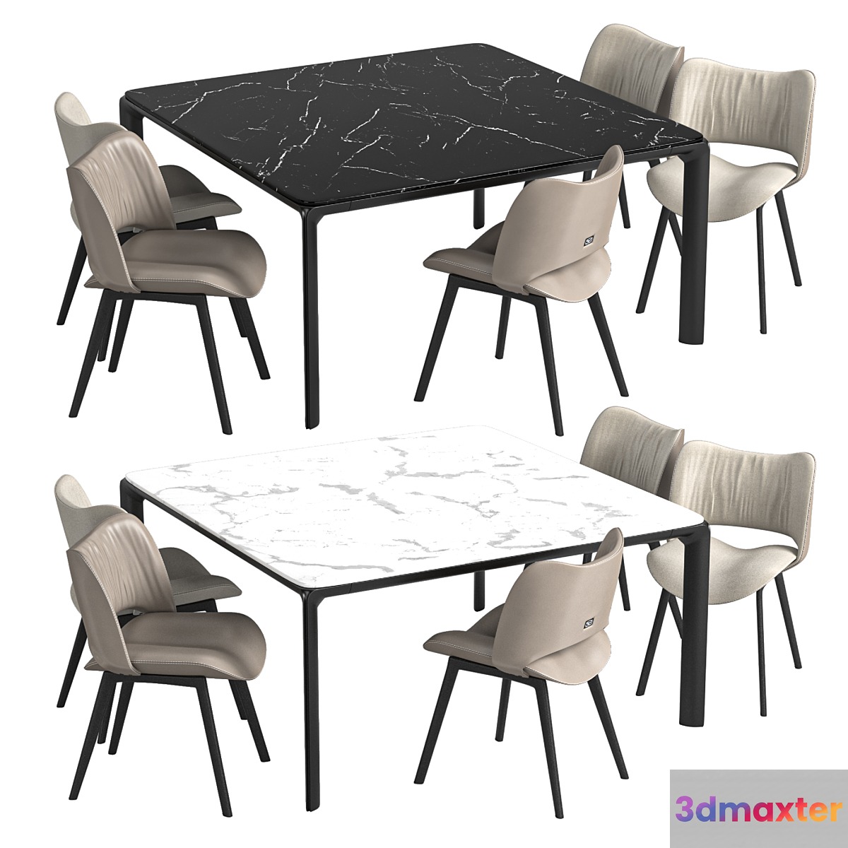 Nice Leather Chair and Homey Square Table