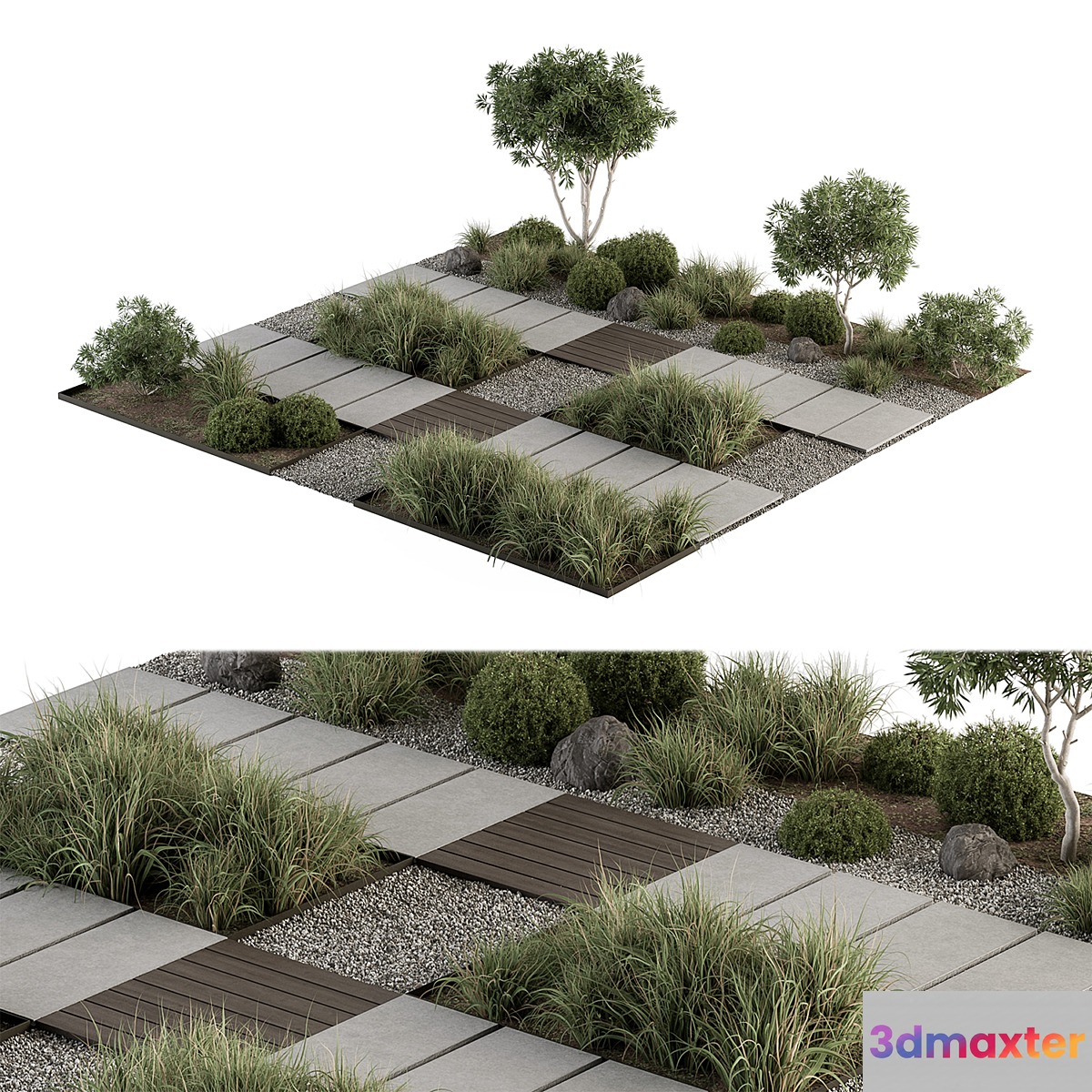 Urban Furniture _ Architecture Environment with Plants- Set 67