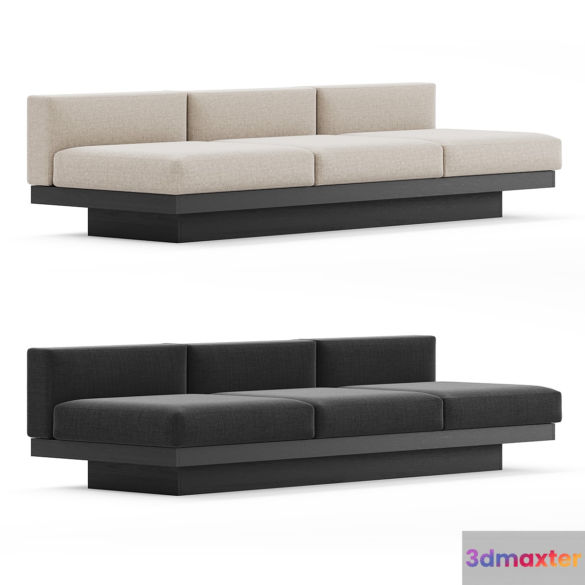 Bench three seater Rudolph by Serax - No.2