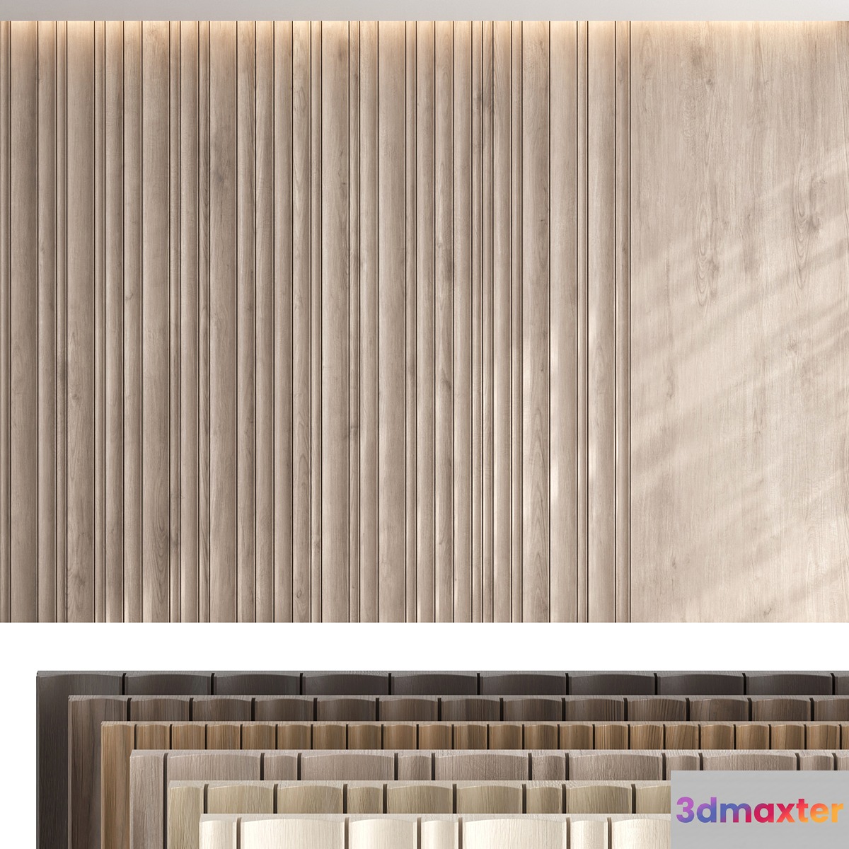 Wood panel set v07