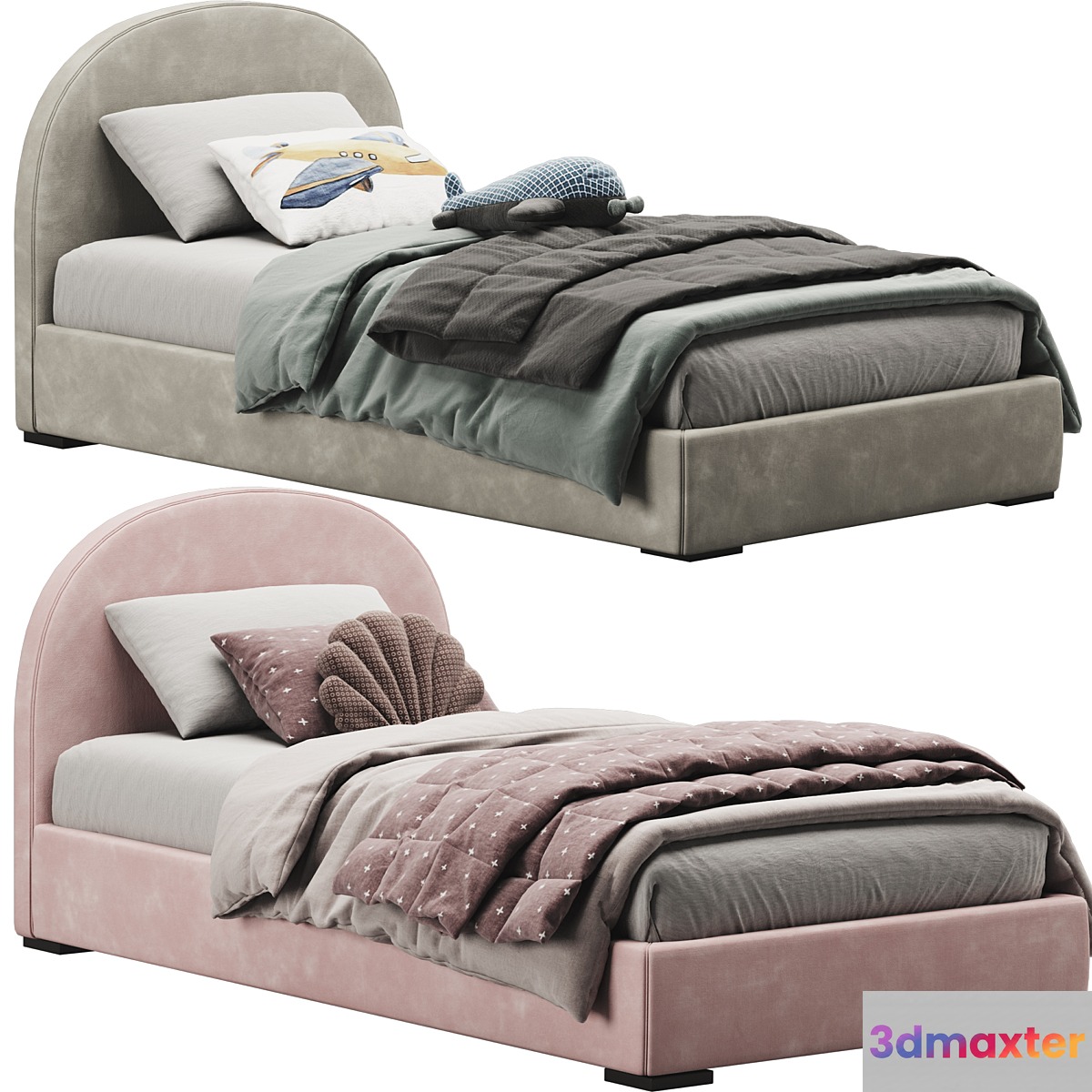 Bed Childroom Set 17 3D Max