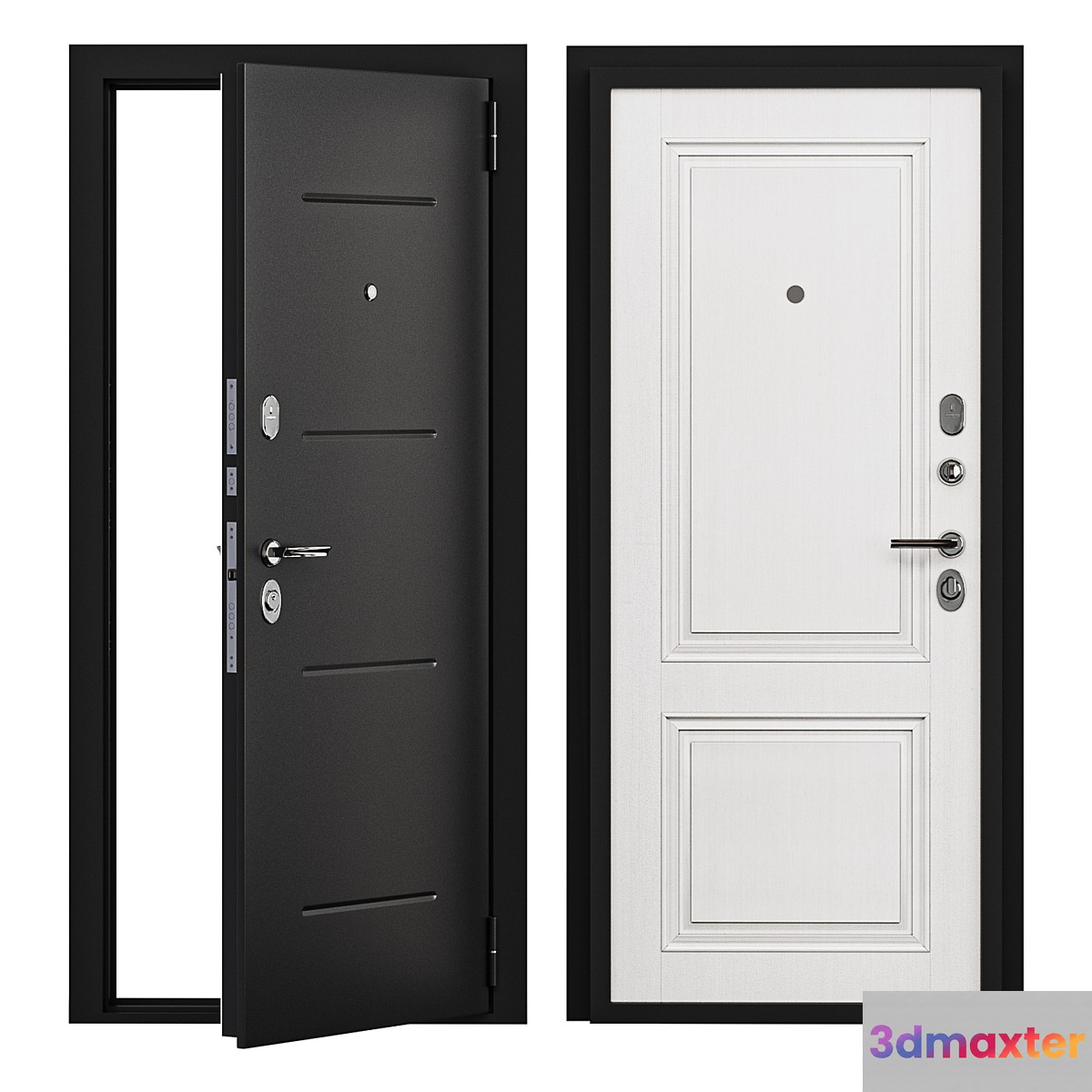 Entrance door metal STEEL DOOR PORTA S 104.К32 BIANCO VERALINGA - No.2