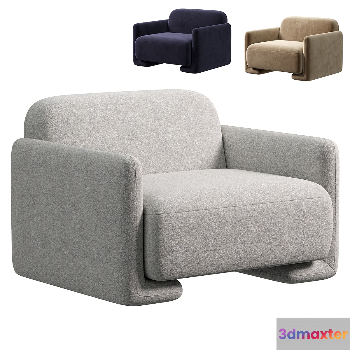 Fauteuil in bouclette Balzac Paris X LRI