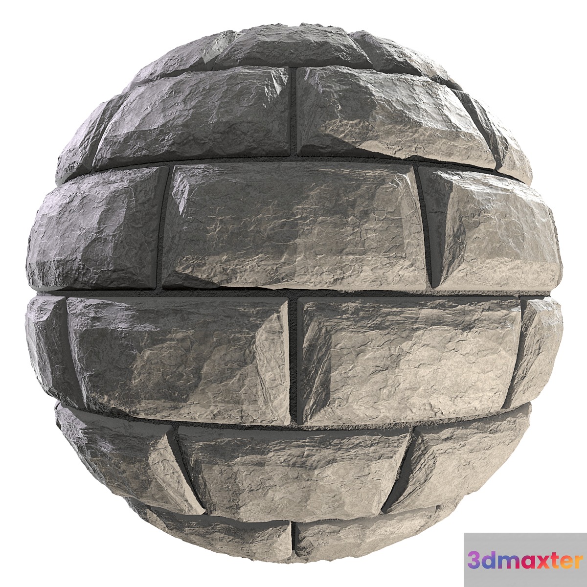 Wall of white wild stone material
