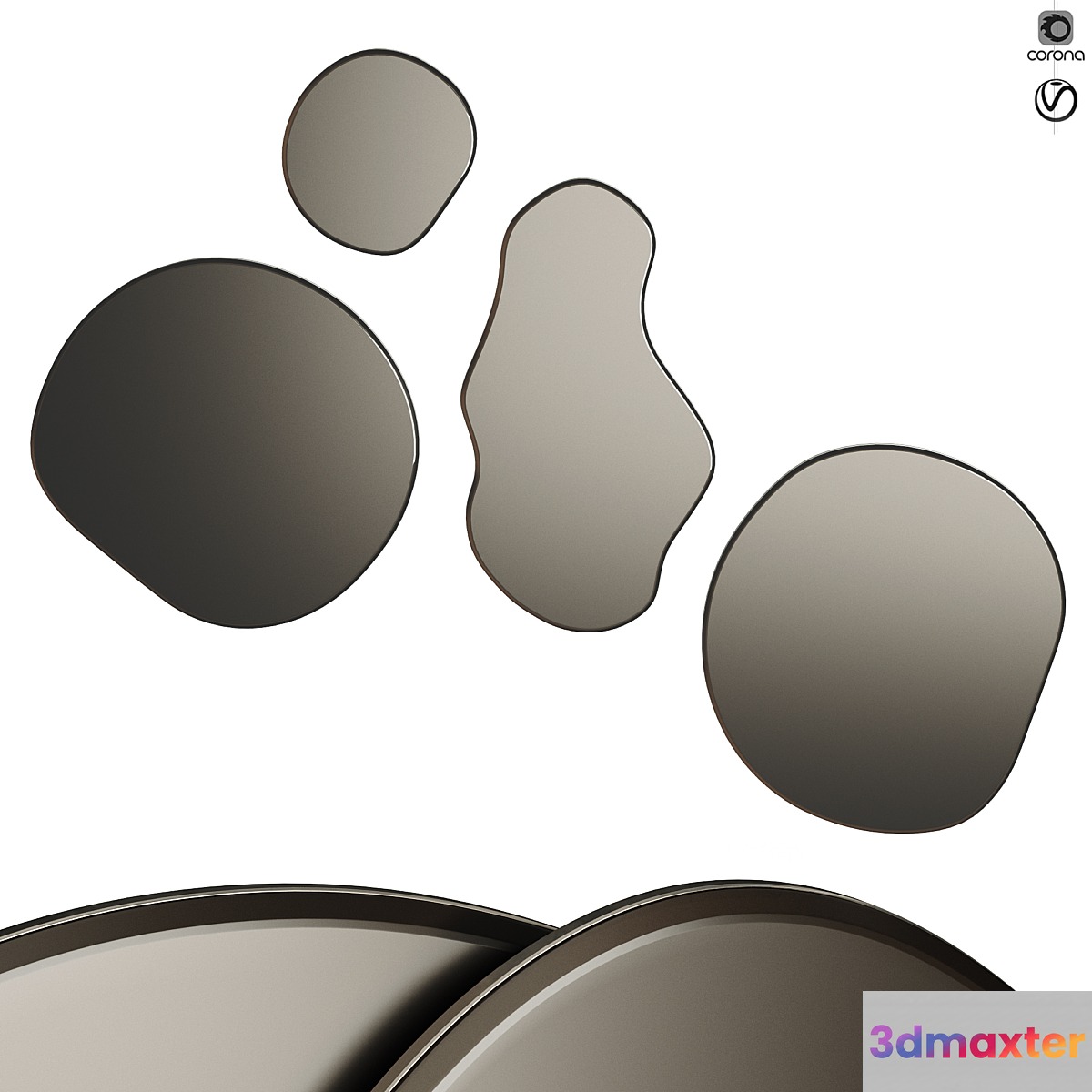 Ferme Living Pond Luxury Mirror 3D Max