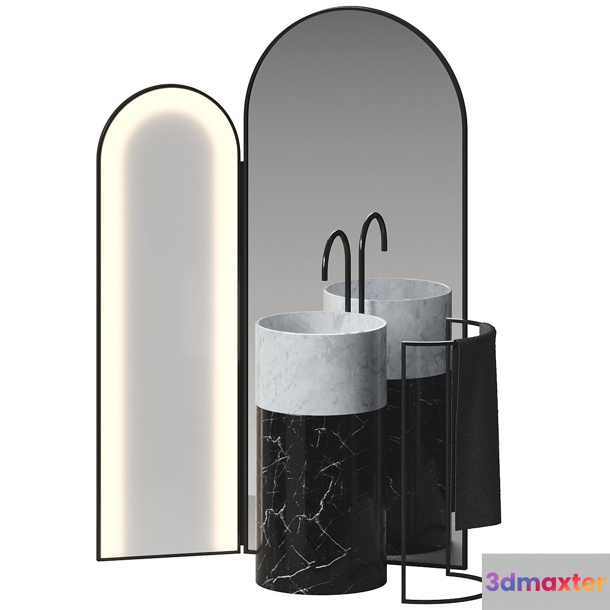 Bathroom set 14 3D Max