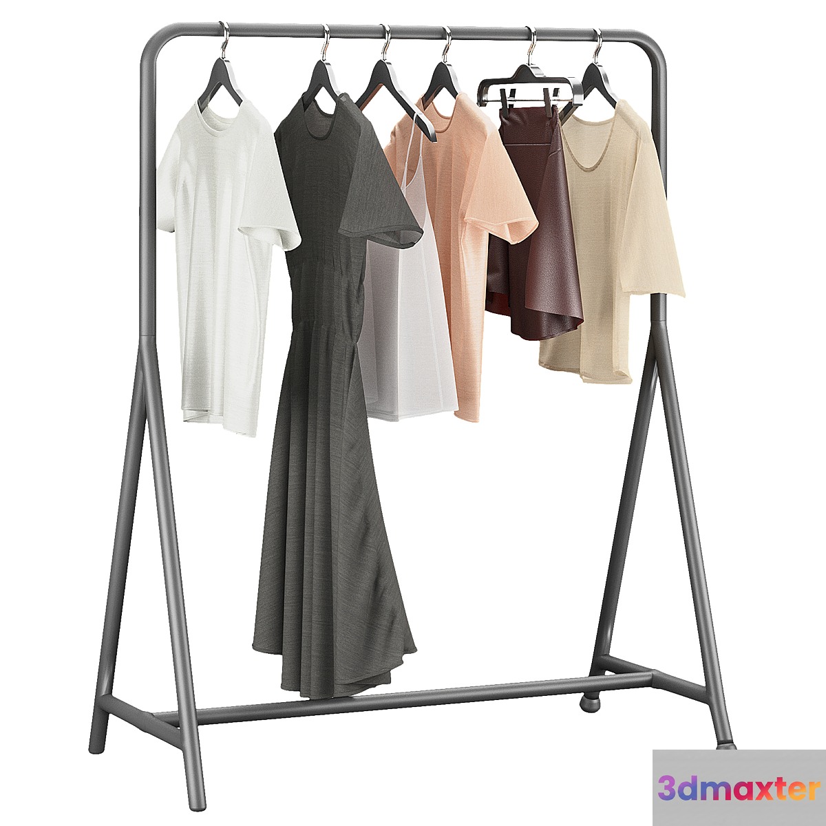 IKEA Turbo Clothes Rack with Clothes Set 3D Max