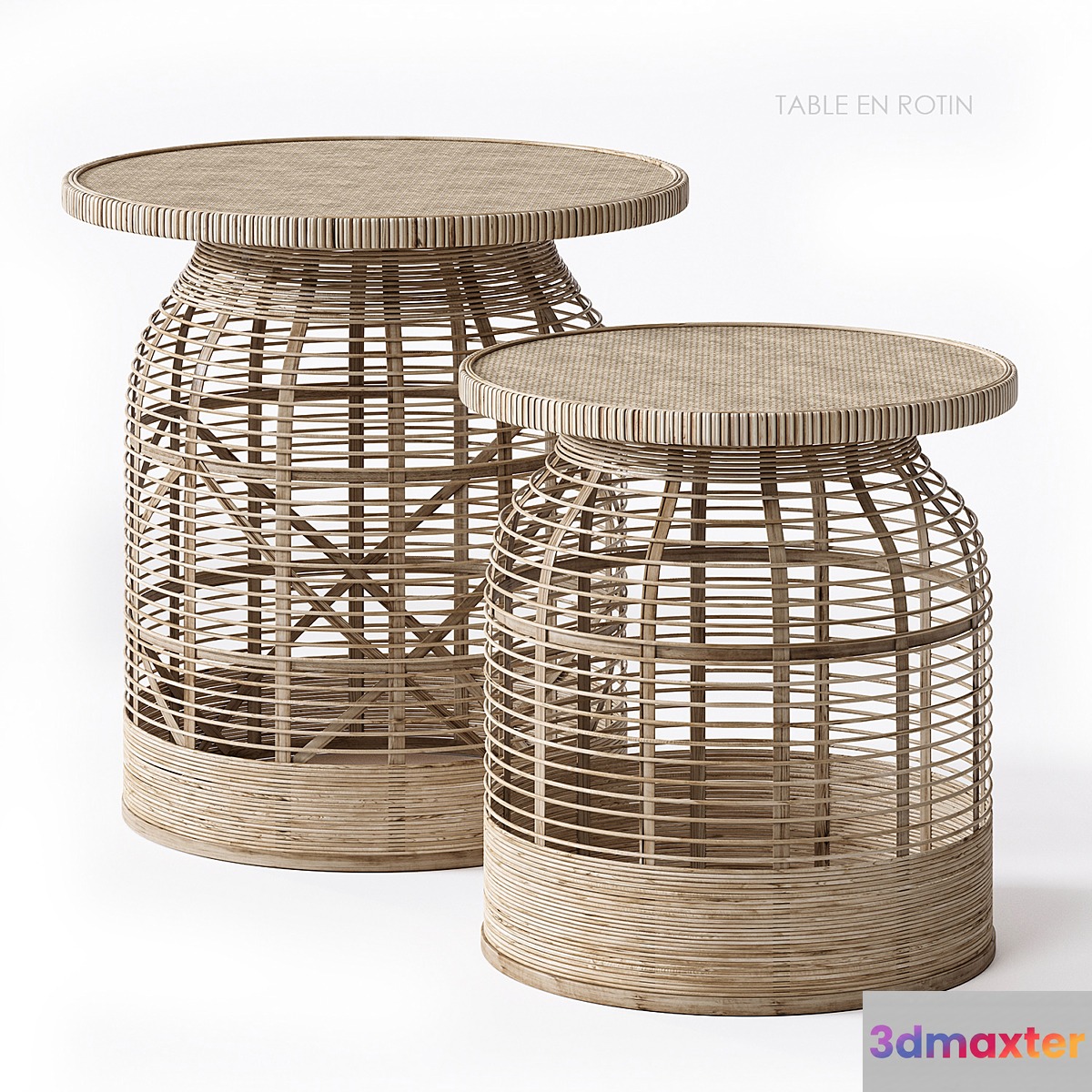 Rattan side table Madam Stoltz - No.2