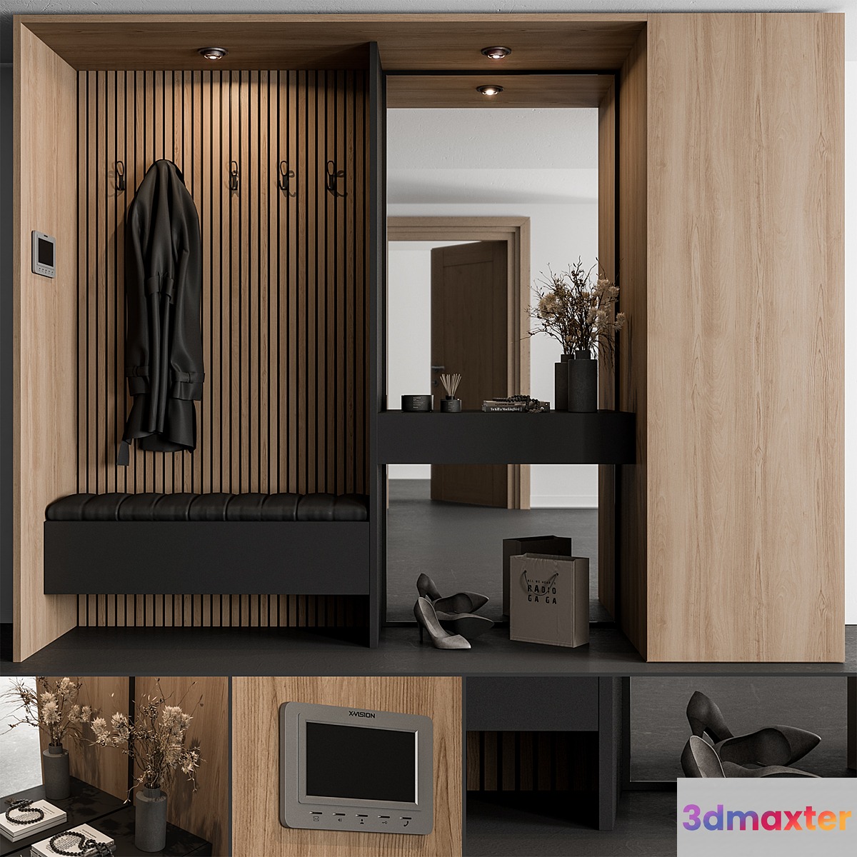 Hallway 57 - Black and Wood Entrance - No.2