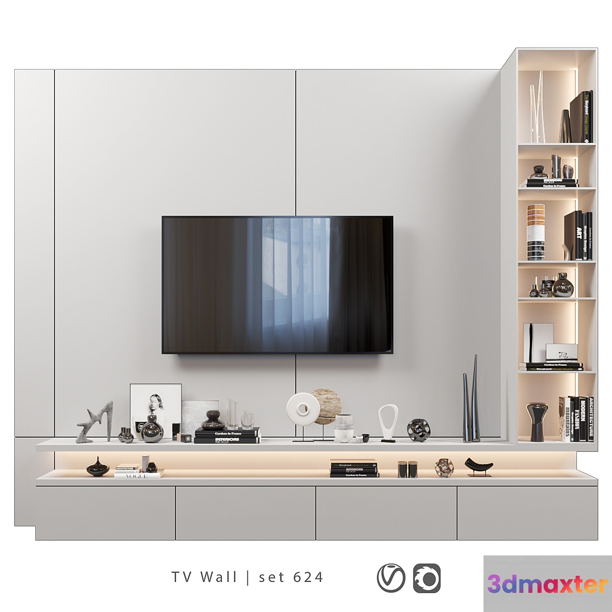 TV Wall | set 624 3D Max