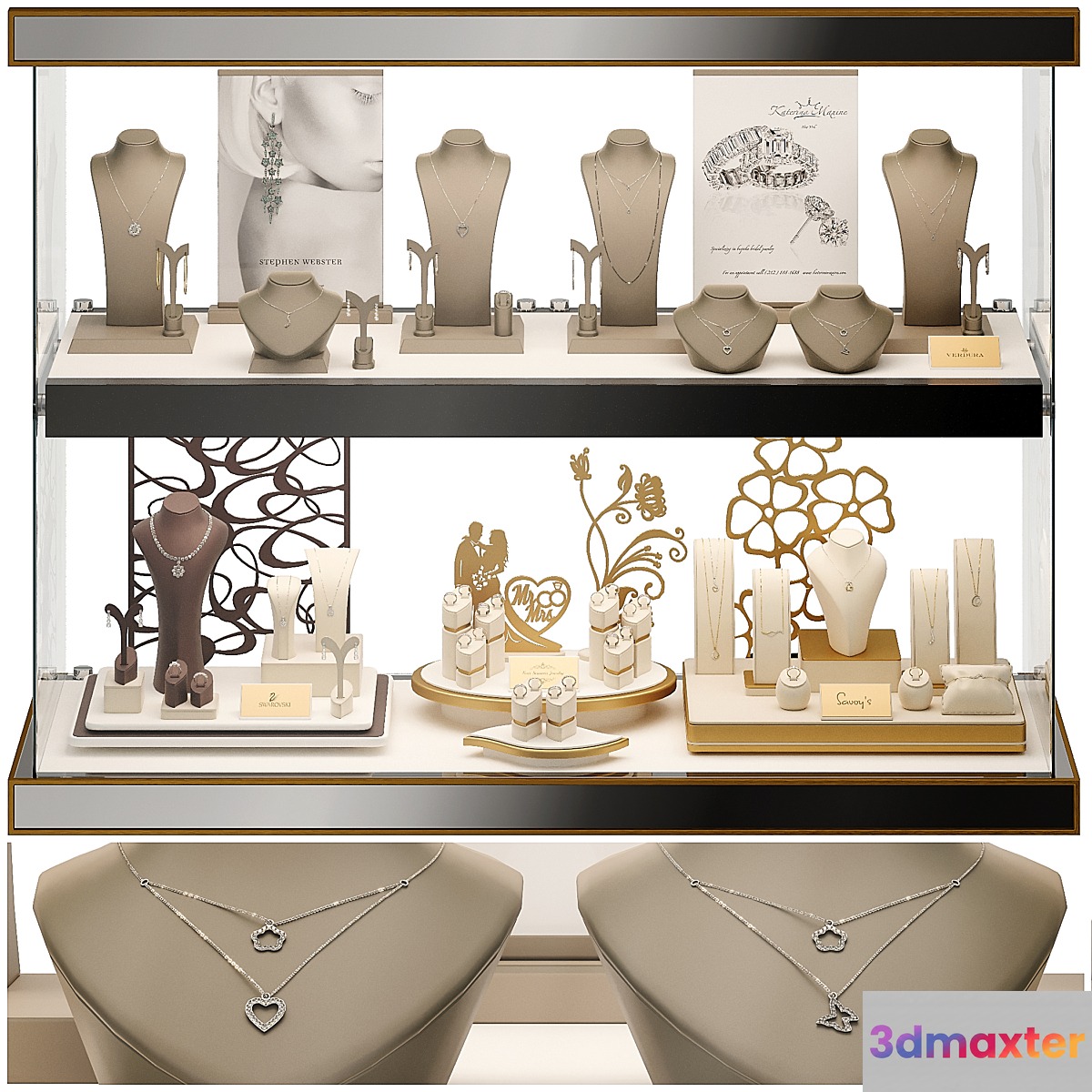 Jewelry showcase for a store. Jewelry stand. Display - No.3