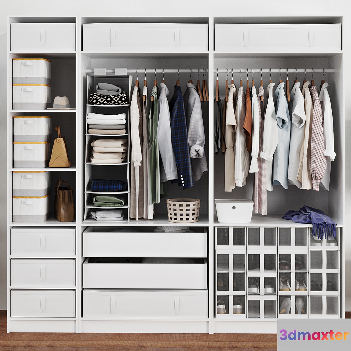 ikea PAX PAX Wardrobe 22 clothes closet 3D Max