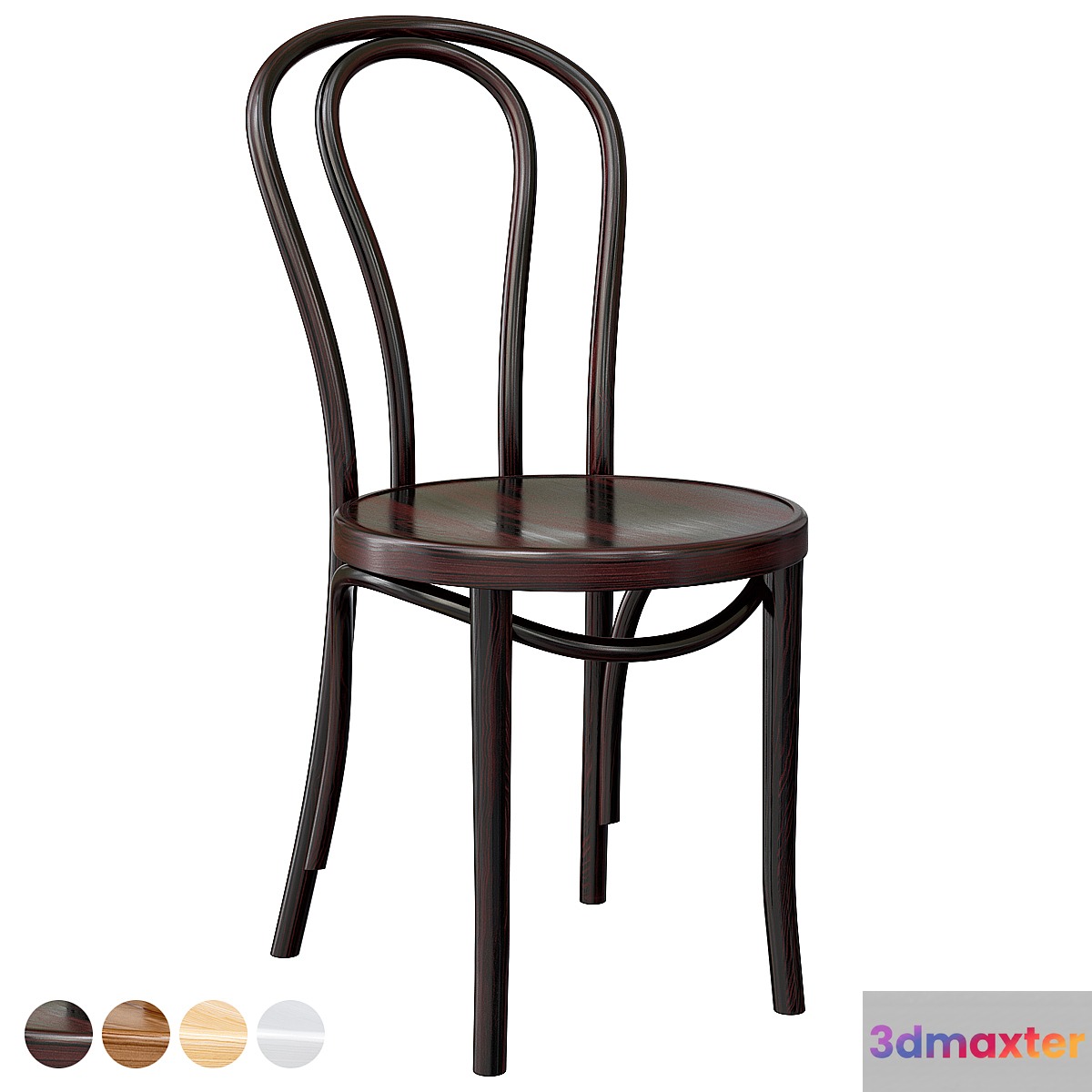 Beech Wood Side Chair 3D Max