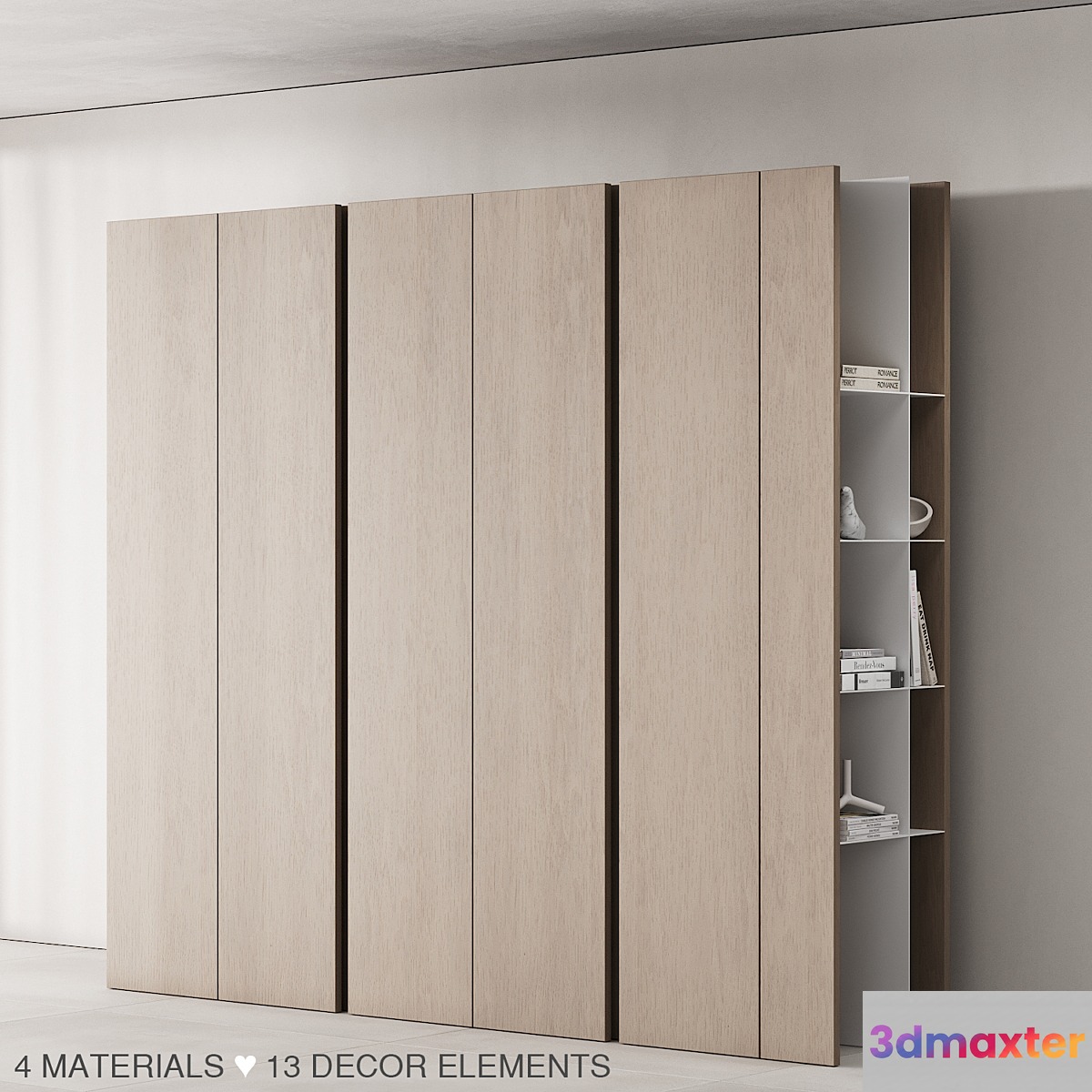 171 cabinet furniture 03 modern cupboard with decor 01 - No.2