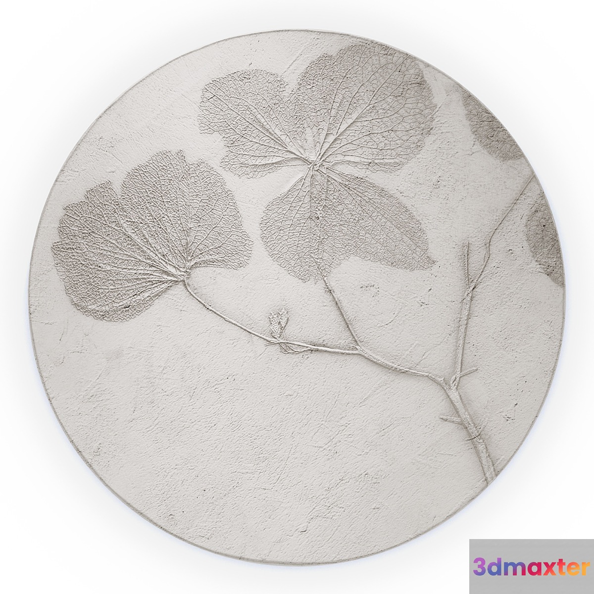 144 Flower plaster panel 3D Max