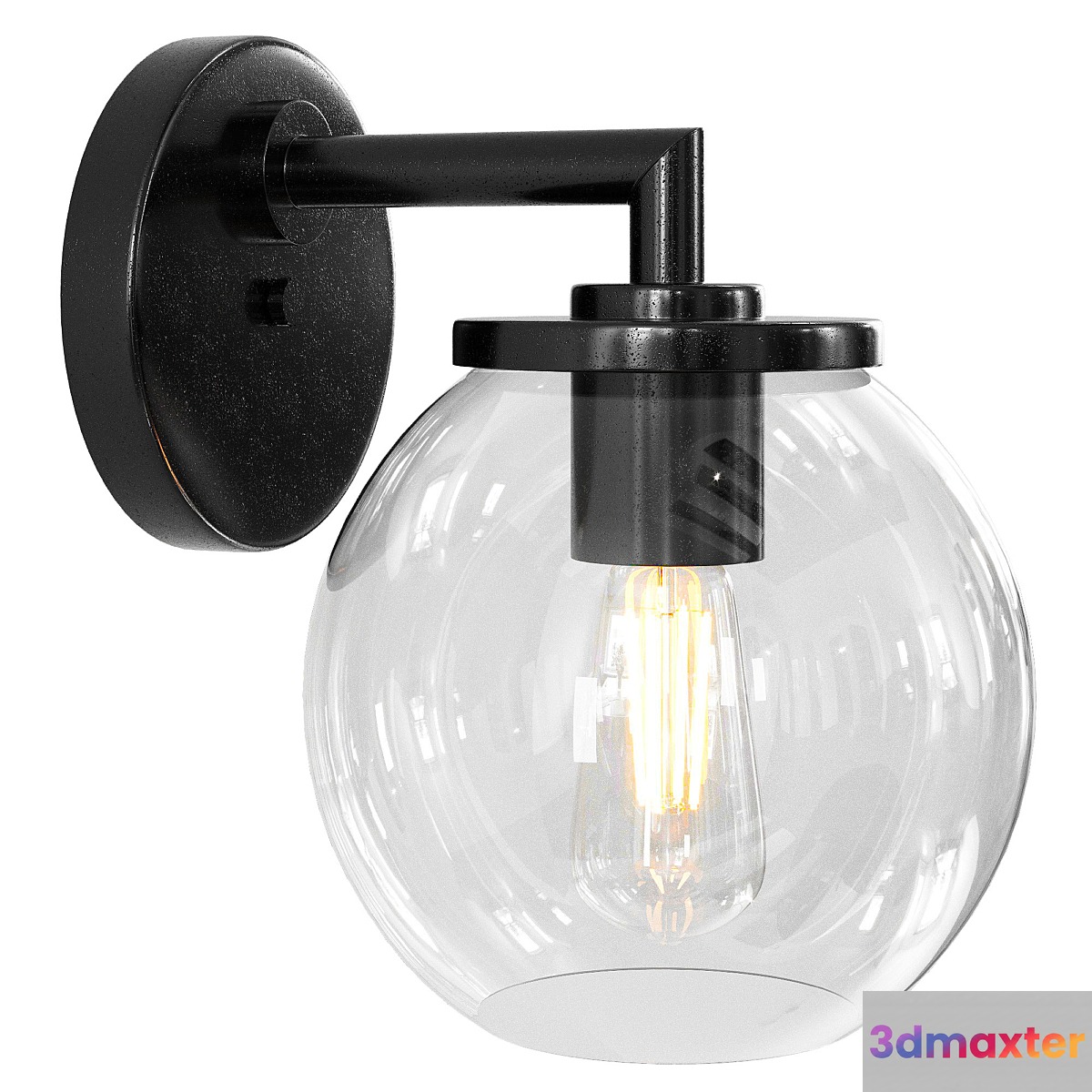 Globe Lanterns Light Black Farmhouse Outdoor Wall Lantern Light - No.2
