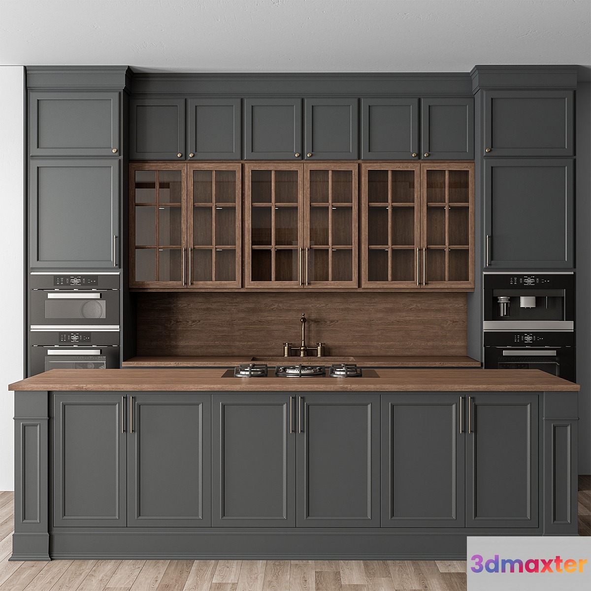 Kitchen NeoClassic - Gray and Wood Set 68