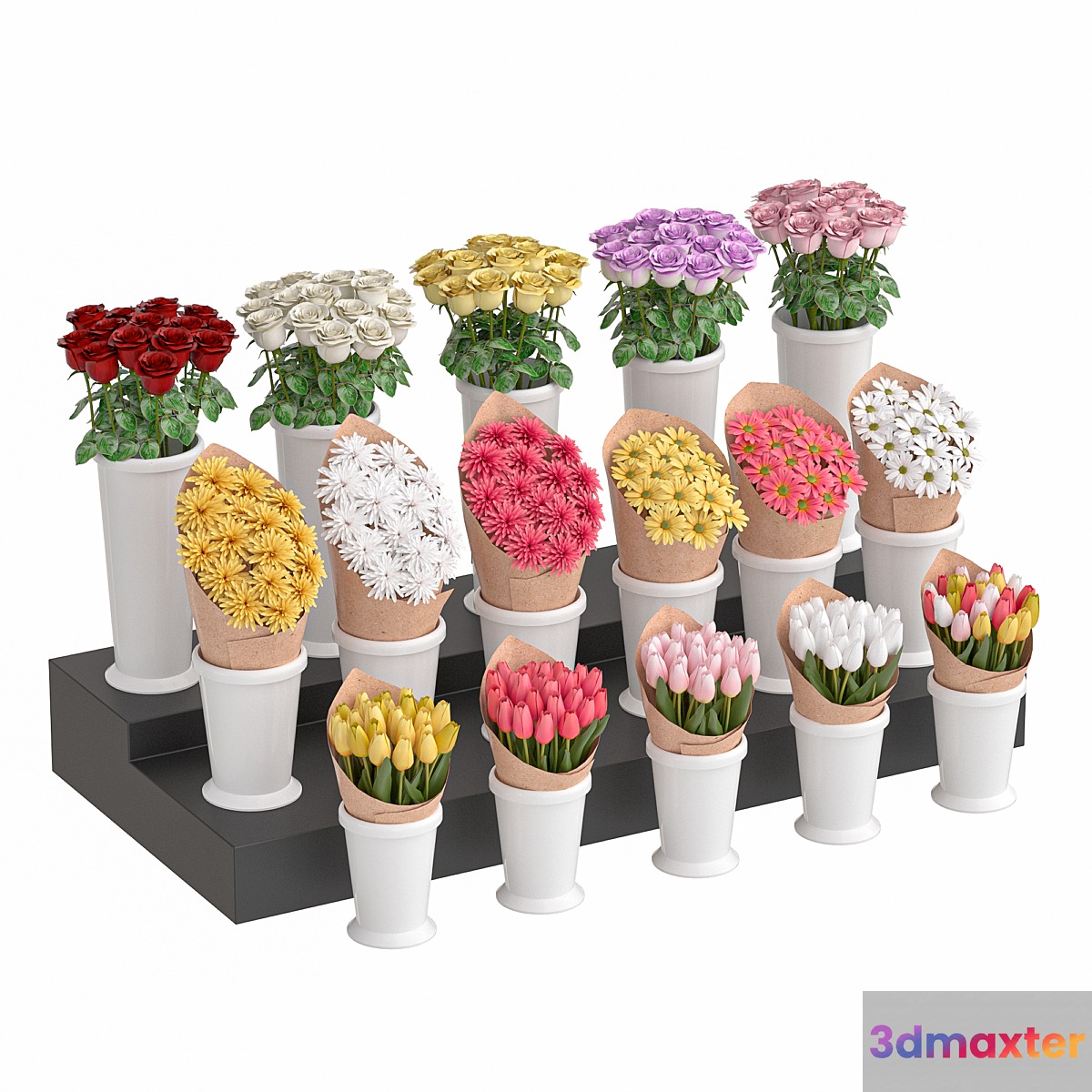 flower shop display 3D Max