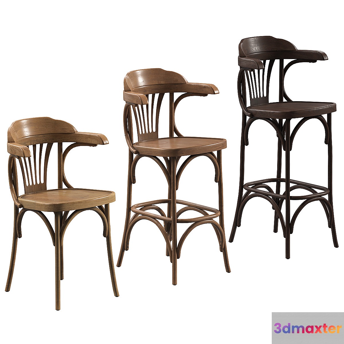 A set of Viennese chairs for a cafe restaurant. 3 models - No.2