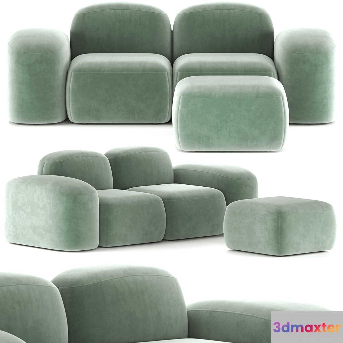 Muse two seater sofa 3D Max