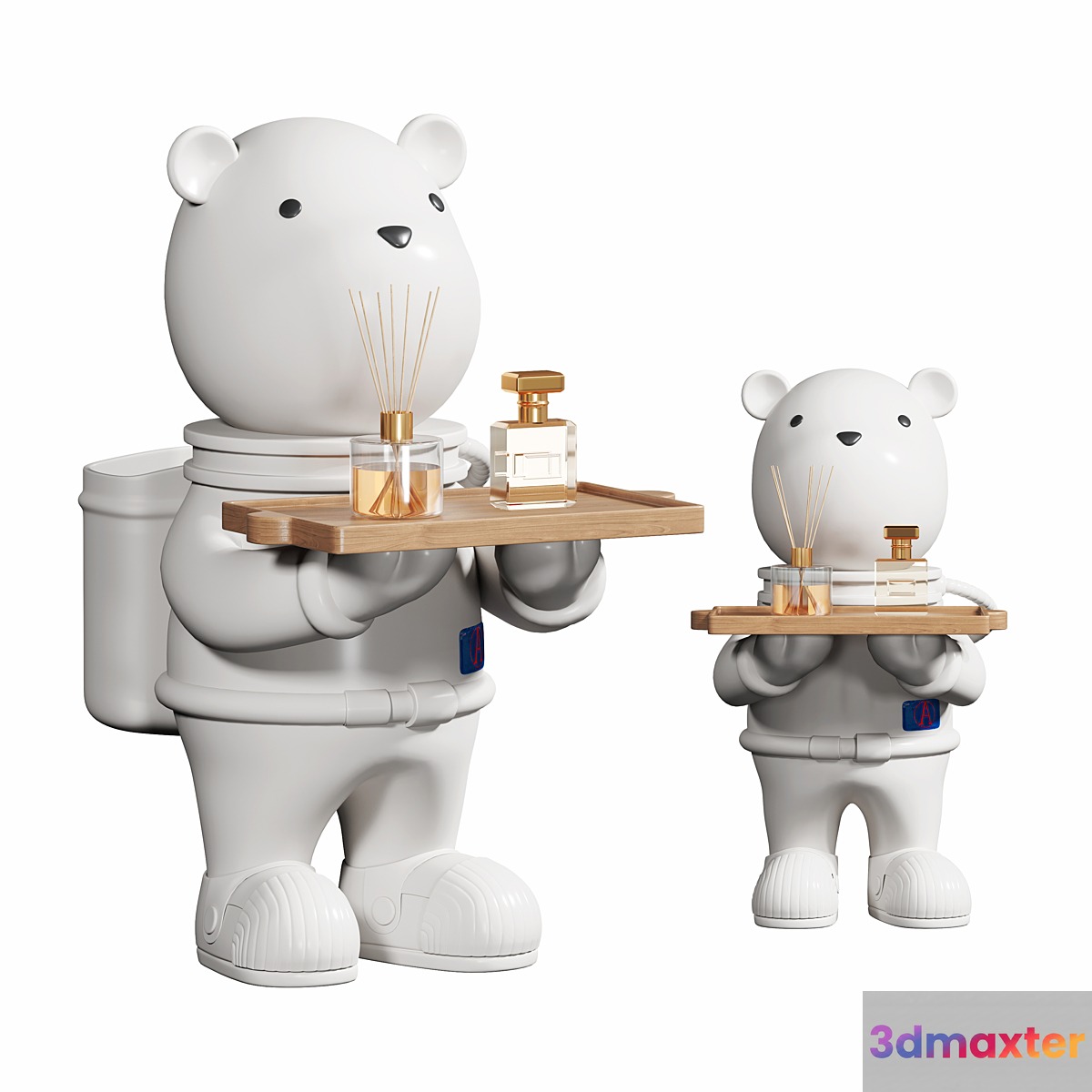 Space bear ornaments ceramic