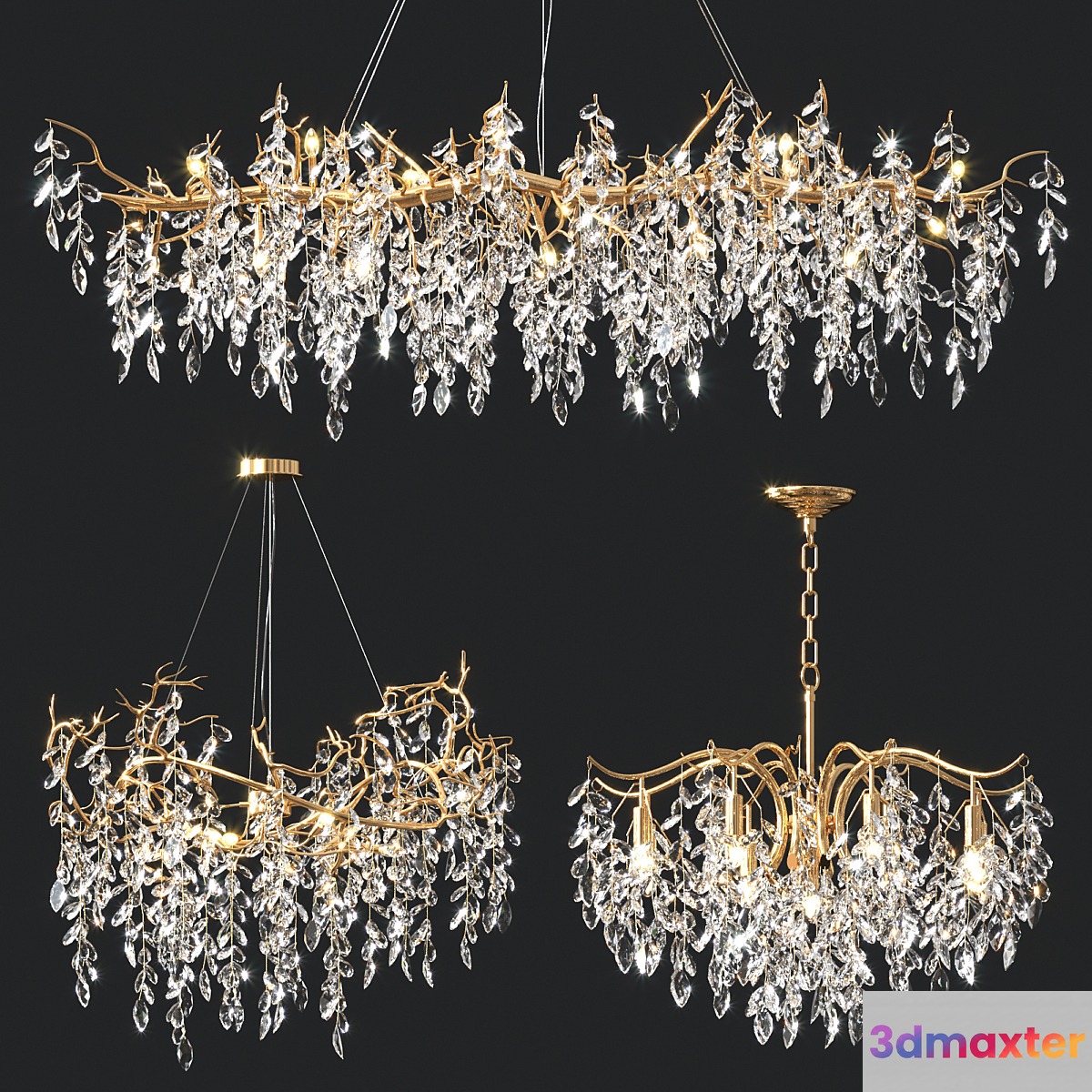 Crystal Chandelier Collection 3D Max
