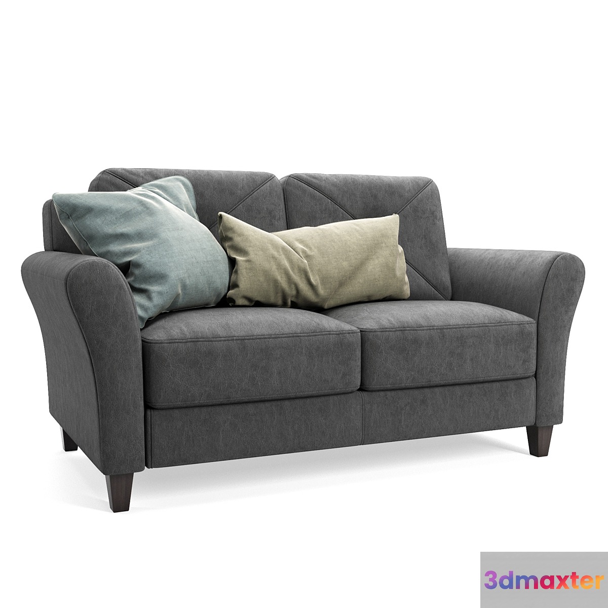 Ibiza 56.3 Flared Arm Loveseat 3D Max