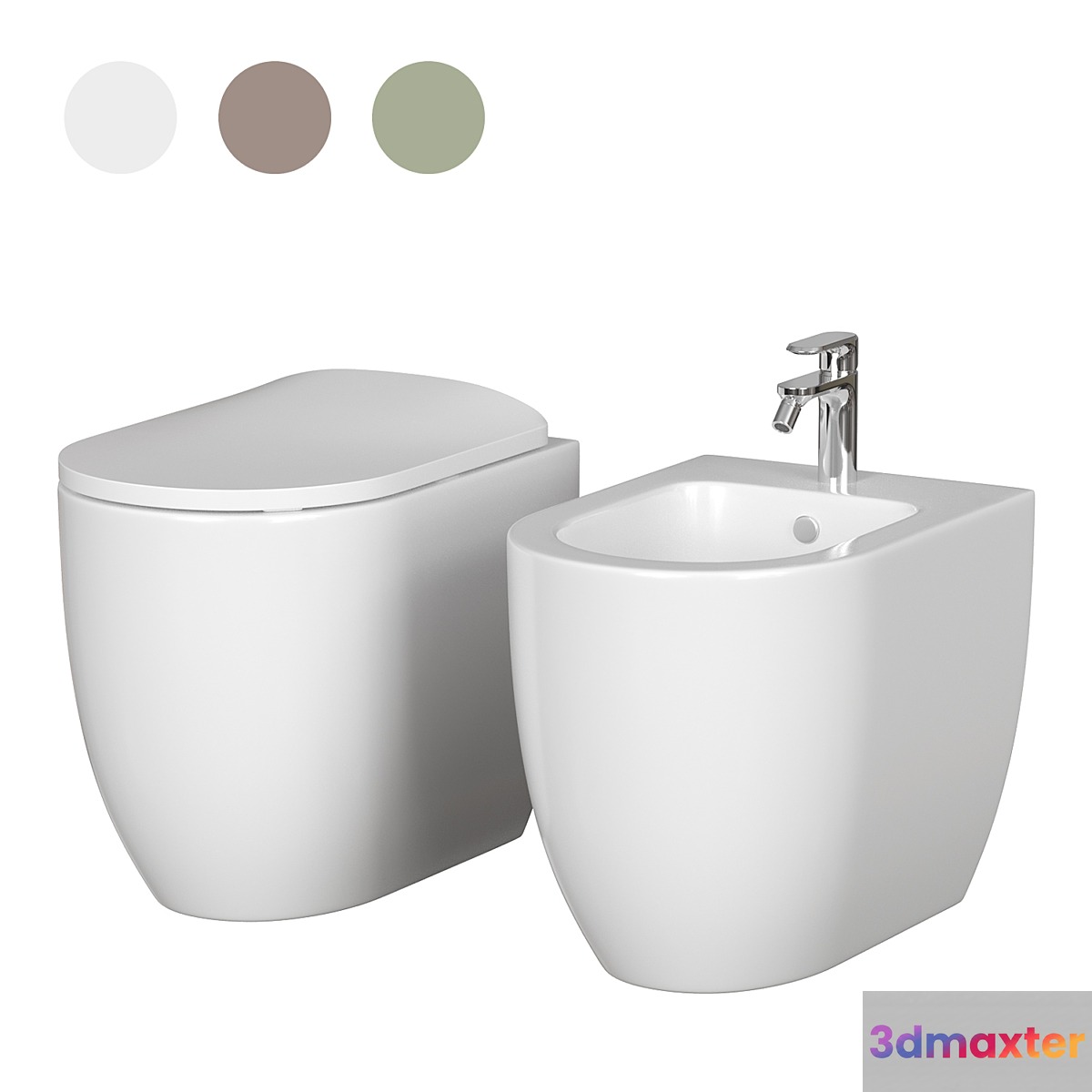 Floor Standing Toilet and bidet Artceram MONET